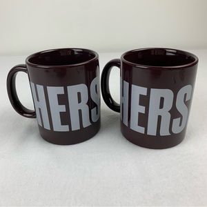Lot Of 2 Hershey’s Since 1894 Chocolate Cocoa Brown Ceramic Mugs 12oz Coffee Cup
